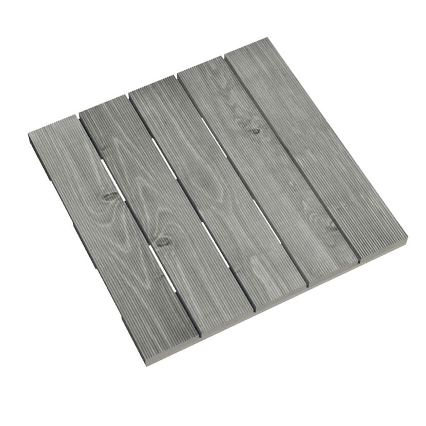 Graue Holzfliese