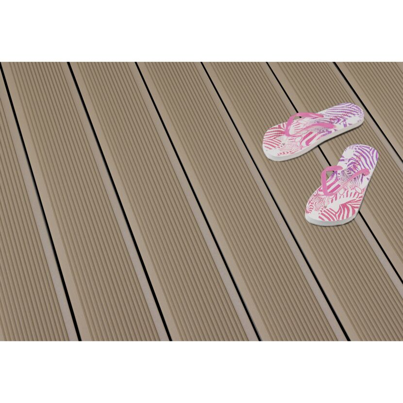 Terrassendielen 'Exklusiv' sand matt 4000 x 145 x 26 mm