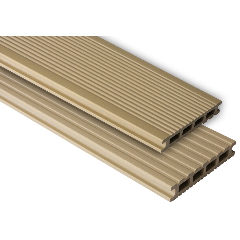 Terrassendielen 'Exklusiv' sand matt 4000 x 145 x 26 mm