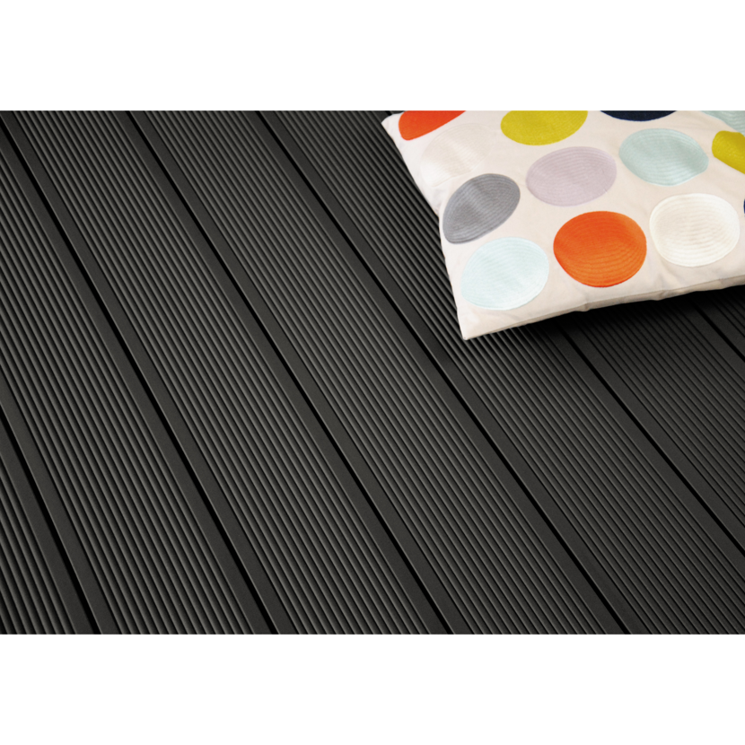 Terrassendielen 'Exklusiv' anthrazit matt 2500 x 145 x 26 mm