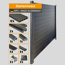 WPC-Sichtschutzzaun 'Premium' Startermodul anthrazit matt 178 x 188 cm, 2 Pfosten