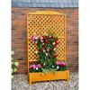 Holzblumenkasten mit Rankgitter