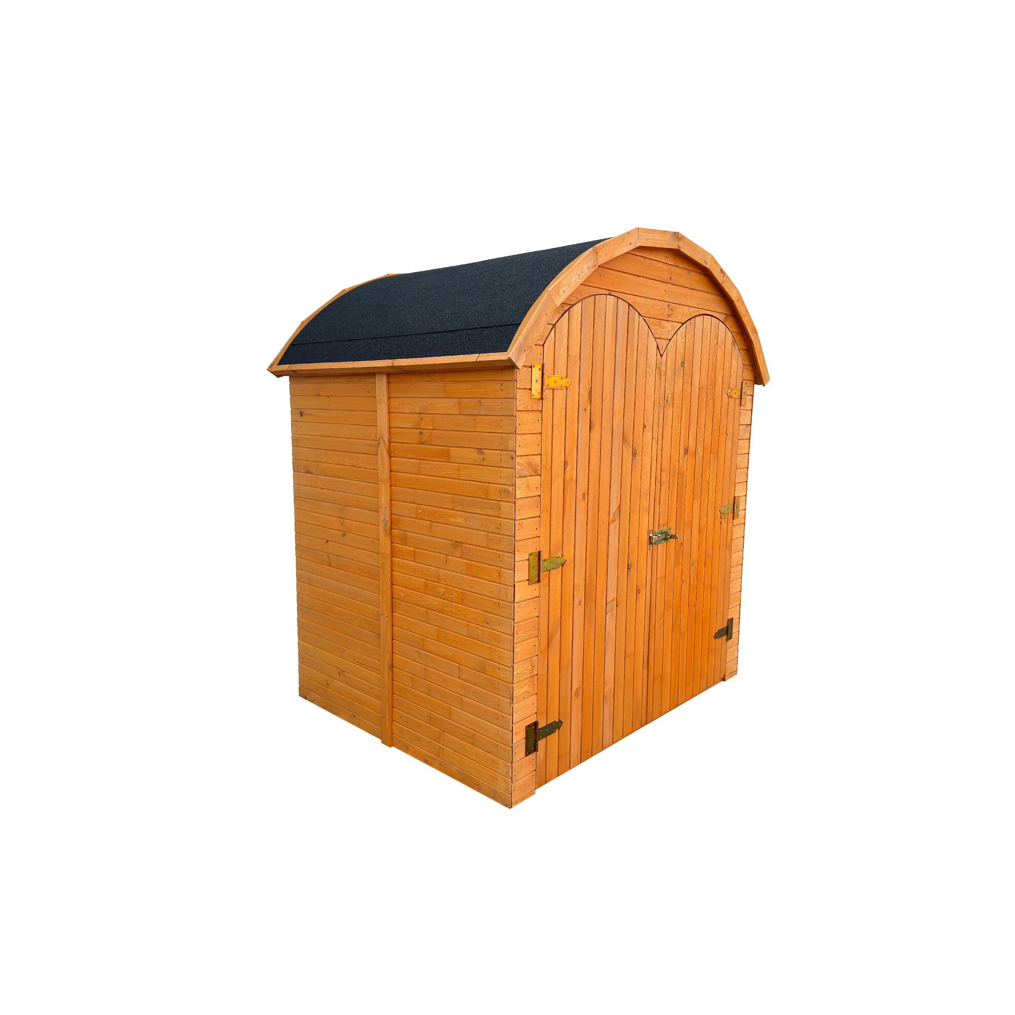 Hölzerner Geräteschrank mit Doppeltür