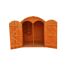 Offener Geräteschrank aus Holz