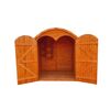 Offener Geräteschrank aus Holz