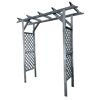 Graue Gartenpergola aus Holz