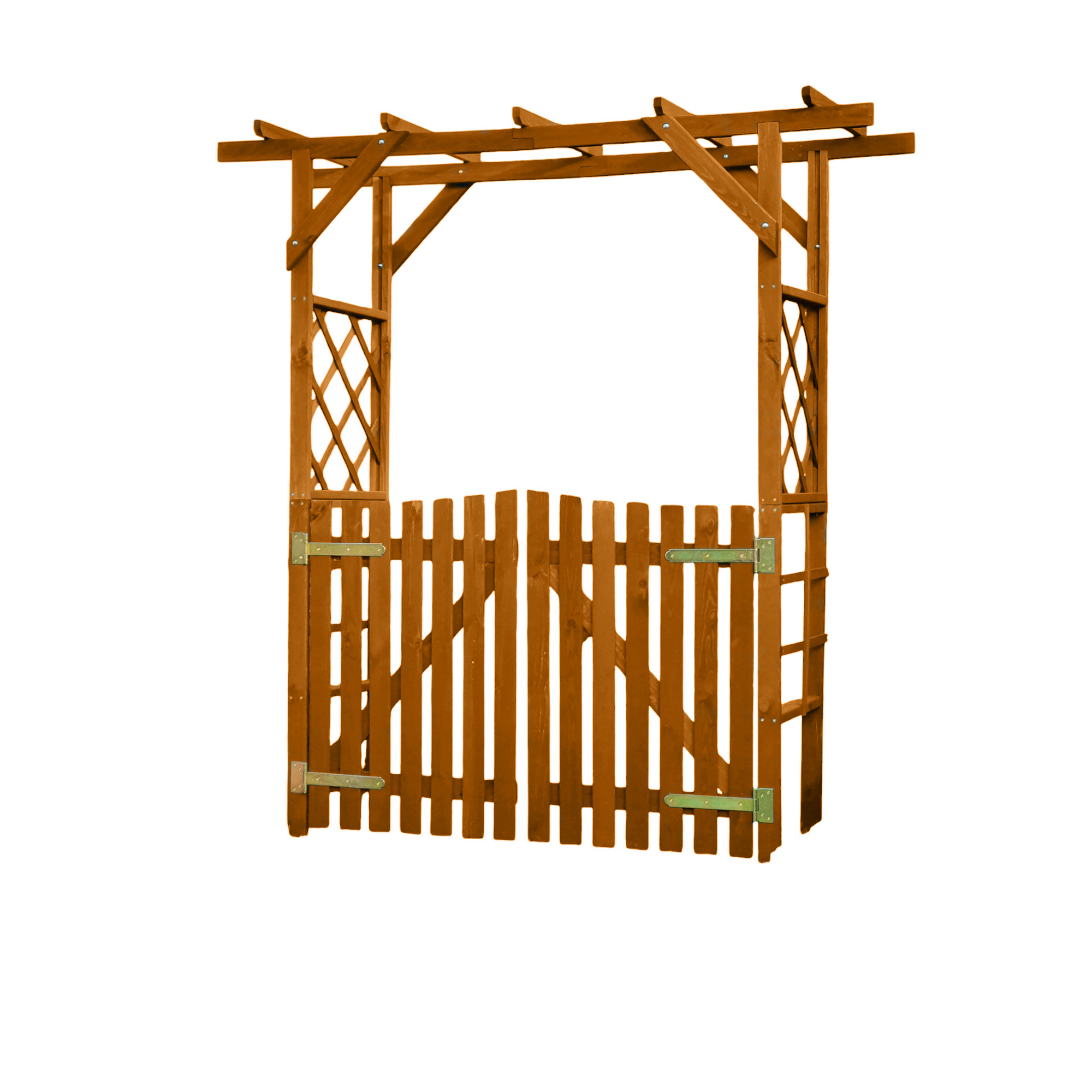 Pergola 'Ben' mit Türen Kiefernholz 192 x 206 x 65 cm