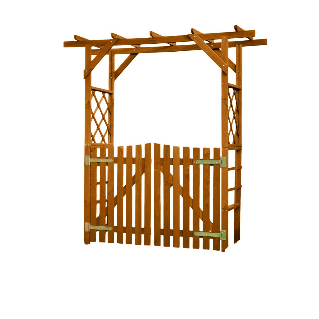 Pergola 'Ben' mit Türen Kiefernholz 192 x 206 x 65 cm