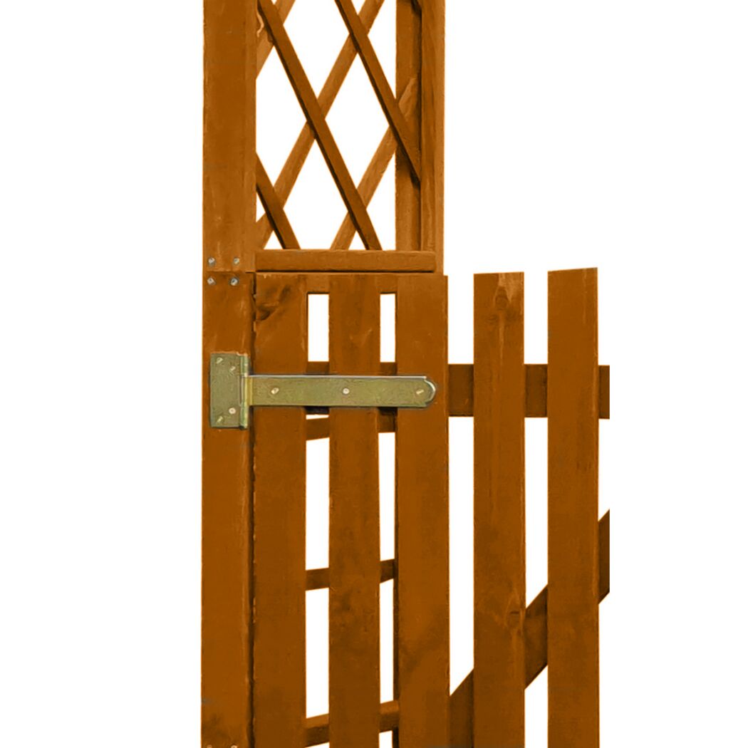 Pergola 'Ben' mit Türen Kiefernholz 192 x 206 x 65 cm
