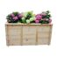 Holzblumenkasten mit Hortensien