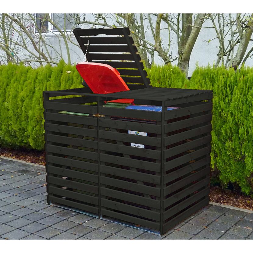 Holz Mülltonnenbox
