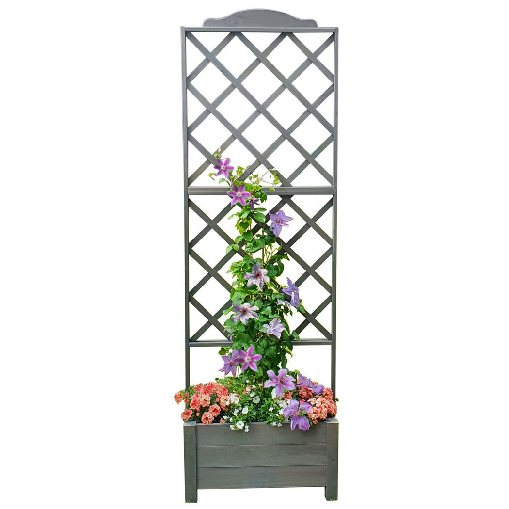 Rankgitter mit Blumenkasten