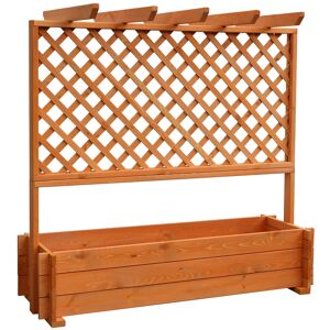 Rankkasten mit Pergola braun 140 x 140 x 64,5 cm
