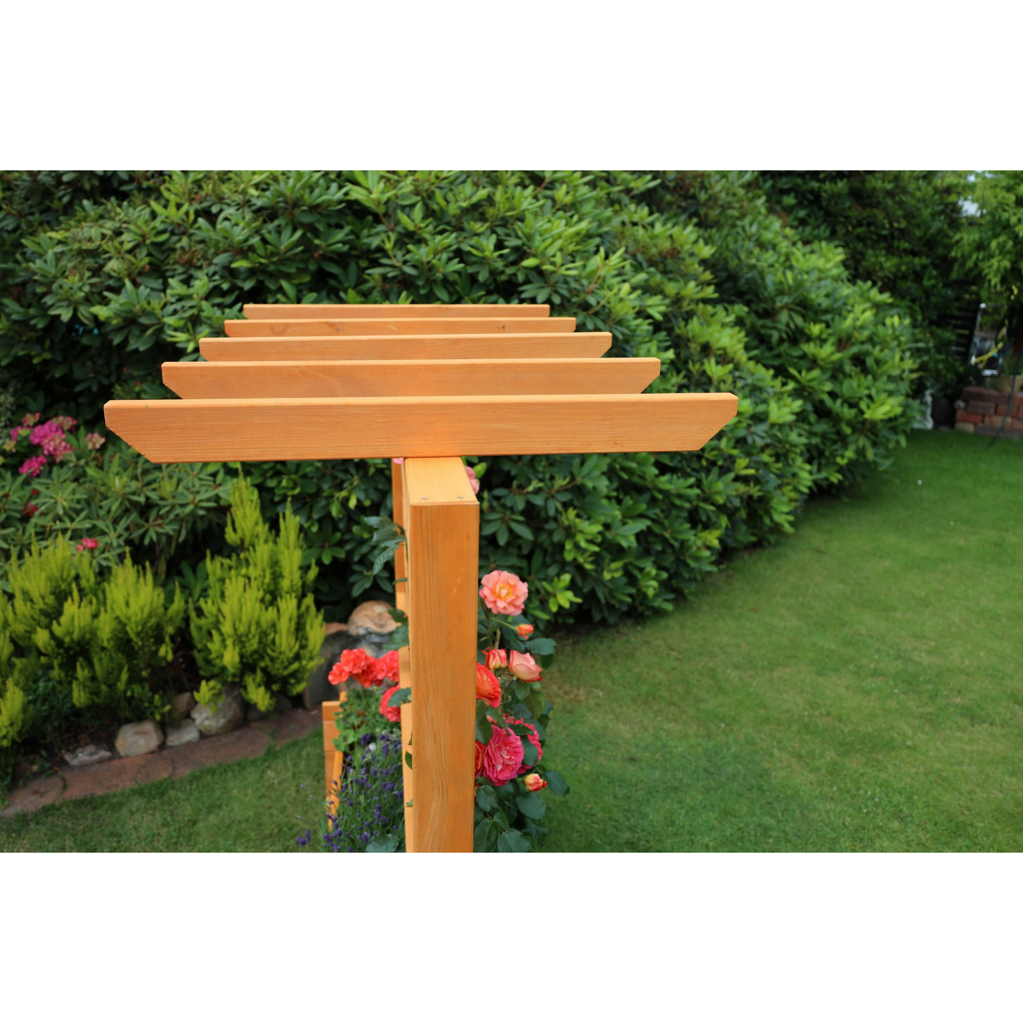 Rankkasten mit Pergola braun 140 x 140 x 64,5 cm