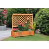 Rankkasten mit Pergola braun 140 x 140 x 46,5 cm