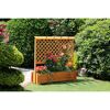 Rankkasten mit Pergola braun 140 x 140 x 46,5 cm