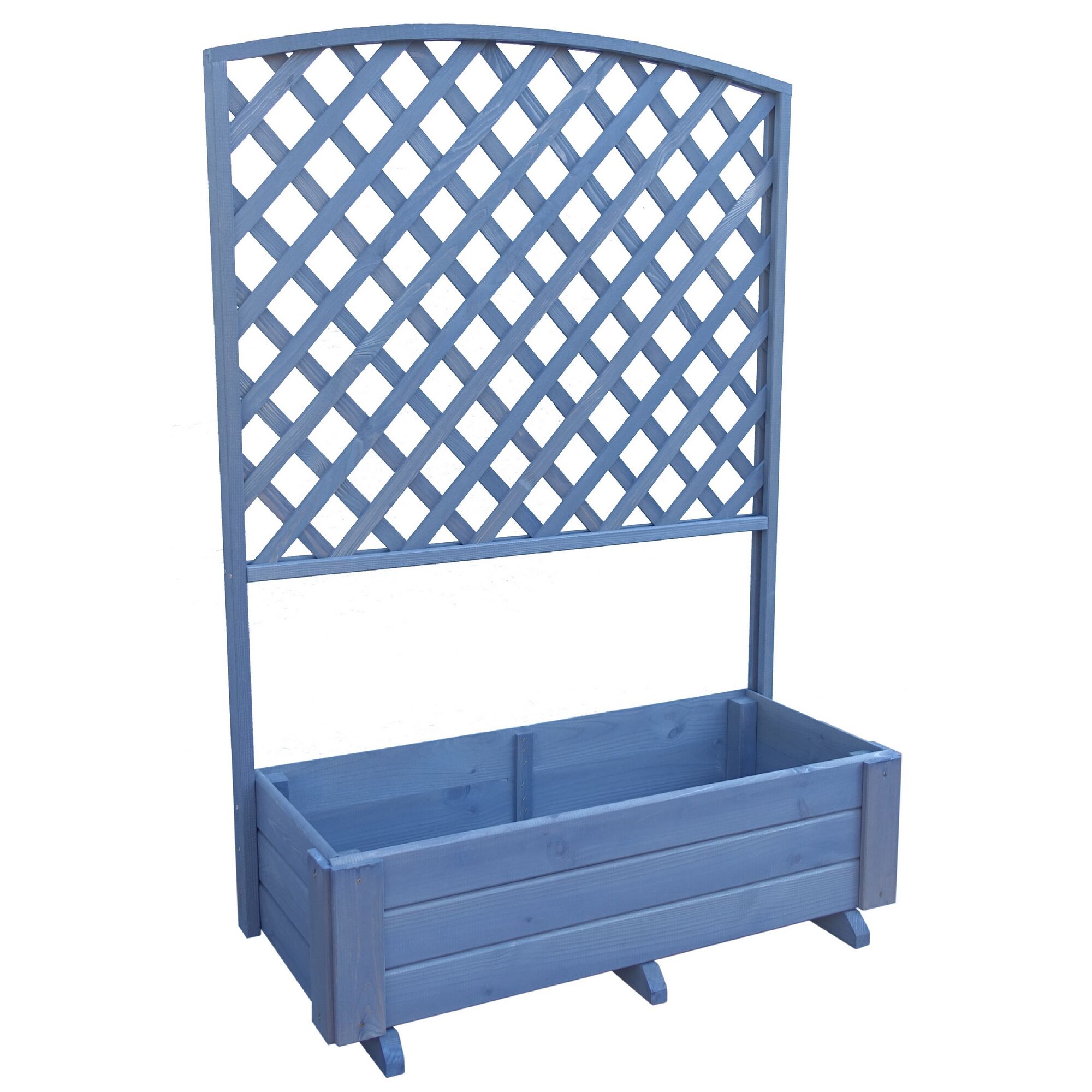 Blauer Holz-Rankkasten