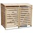 Doppelte Mülltonnenbox aus Holz