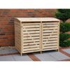 Doppelte Mülltonnenbox aus Holz