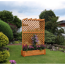 Rankkasten mit Pergola braun 140 x 200 x 64,5 cm