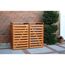 Doppelte Mülltonnenbox aus Holz