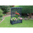 Rankkasten mit Pergola schwarz 102 x 104 x 64,5 cm