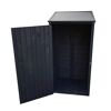 Offener schwarzer Gartenschrank aus Holz
