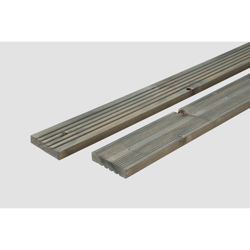 Mehrzweckbrett NH genutet teilgeriffelt grau 2,4 x 12 x 240 cm
