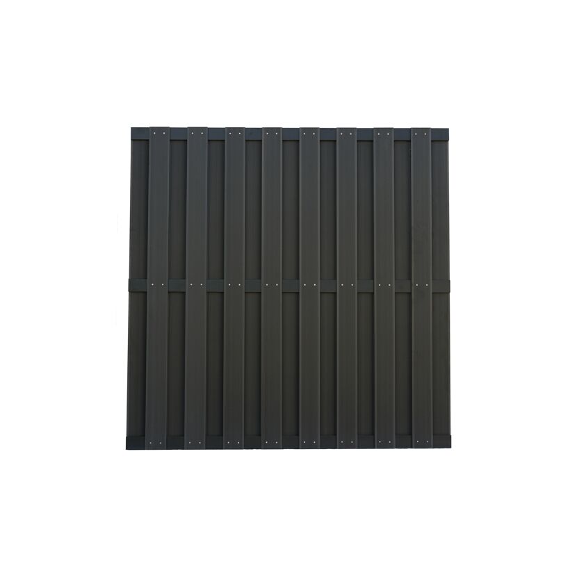 Schwarzer WPC-Zaun