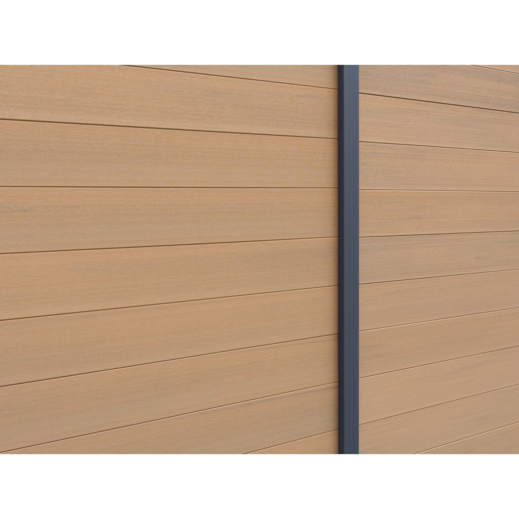 WPC-Zaun 'Tim' sandfarben 180 x 180 cm, ohne Pfosten