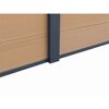 WPC-Zaun 'Tim' sandfarben 180 x 180 cm, ohne Pfosten