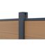 WPC-Zaun 'Tim' sandfarben 180 x 180 cm, ohne Pfosten