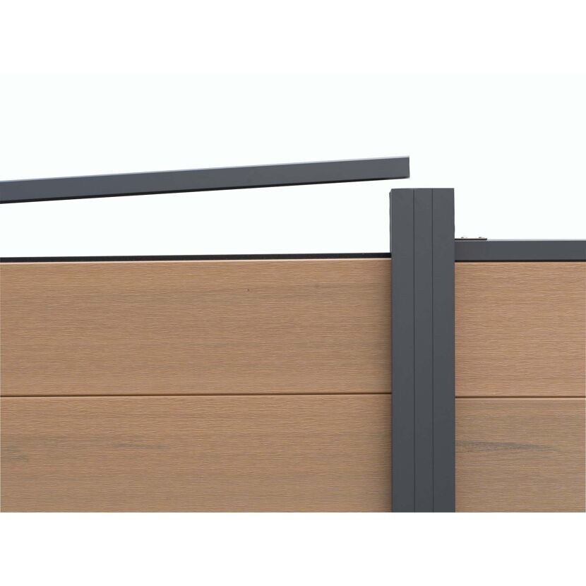 WPC-Zaun 'Tim' sandfarben 180 x 180 cm, ohne Pfosten