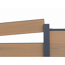 WPC-Zaun 'Tim' sandfarben 180 x 180 cm, ohne Pfosten