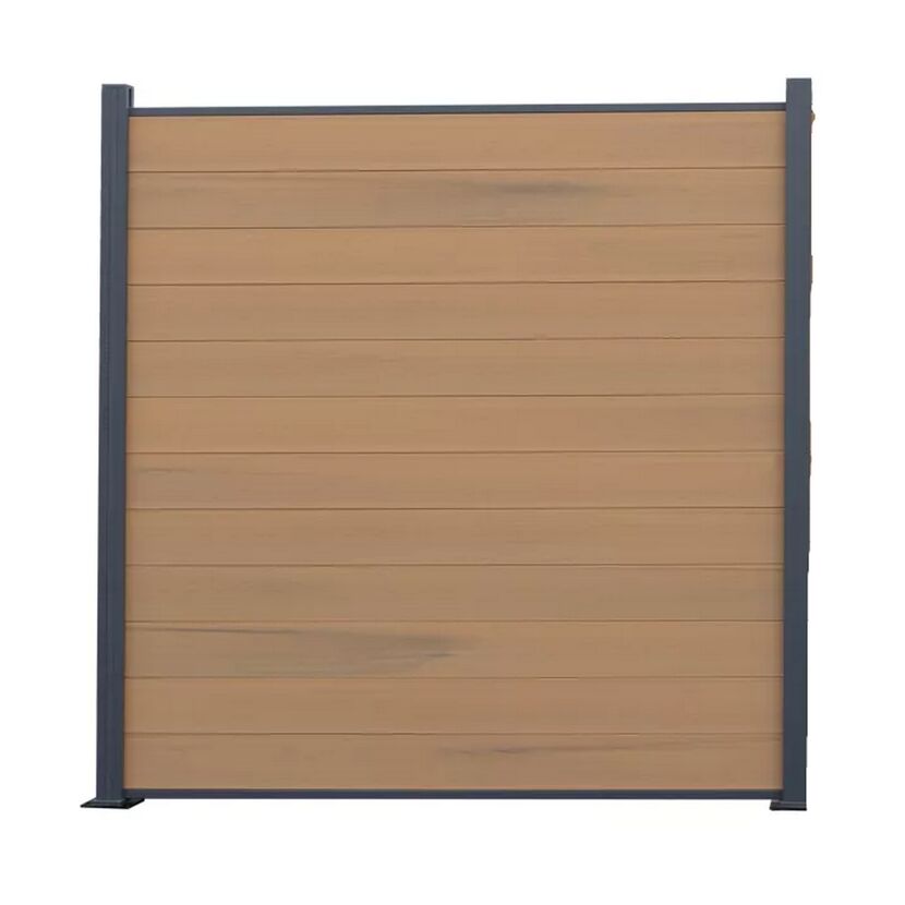 WPC-Zaun 'Tim' sandfarben 180 x 180 cm, ohne Pfosten