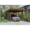 Einzelcarport 'Friesland Hybrid Set 11' Fichtenholz nussbaumfarben 314 x 555 cm