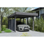 Einzelcarport 'Friesland Hybrid Set 11' Fichtenholz schiefergrau 314 x 555 cm