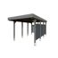 Einzelcarport 'Friesland Hybrid Set 11' Fichtenholz schiefergrau 314 x 555 cm