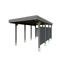 Einzelcarport 'Friesland Hybrid Set 11' Fichtenholz schiefergrau 314 x 555 cm