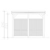 Einzelcarport 'Friesland Hybrid Set 11' Fichtenholz schiefergrau 314 x 555 cm