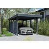 Einzelcarport 'Friesland Hybrid Set 11' Fichtenholz anthrazit 314 x 555 cm