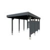 Einzelcarport 'Friesland Hybrid Set 11' Fichtenholz anthrazit 314 x 555 cm