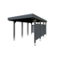 Einzelcarport 'Friesland Hybrid Set 11' Fichtenholz anthrazit 314 x 555 cm