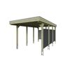 Einzelcarport 'Friesland Hybrid Set 11' Fichtenholz 314 x 555 cm