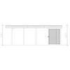 Einzelcarport 'Friesland Hybrid Set 12' Fichtenholz nussbaumfarben 314 x 708 cm