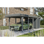 Einzelcarport 'Friesland Hybrid Set 12' Fichtenholz schiefergrau 314 x 708 cm