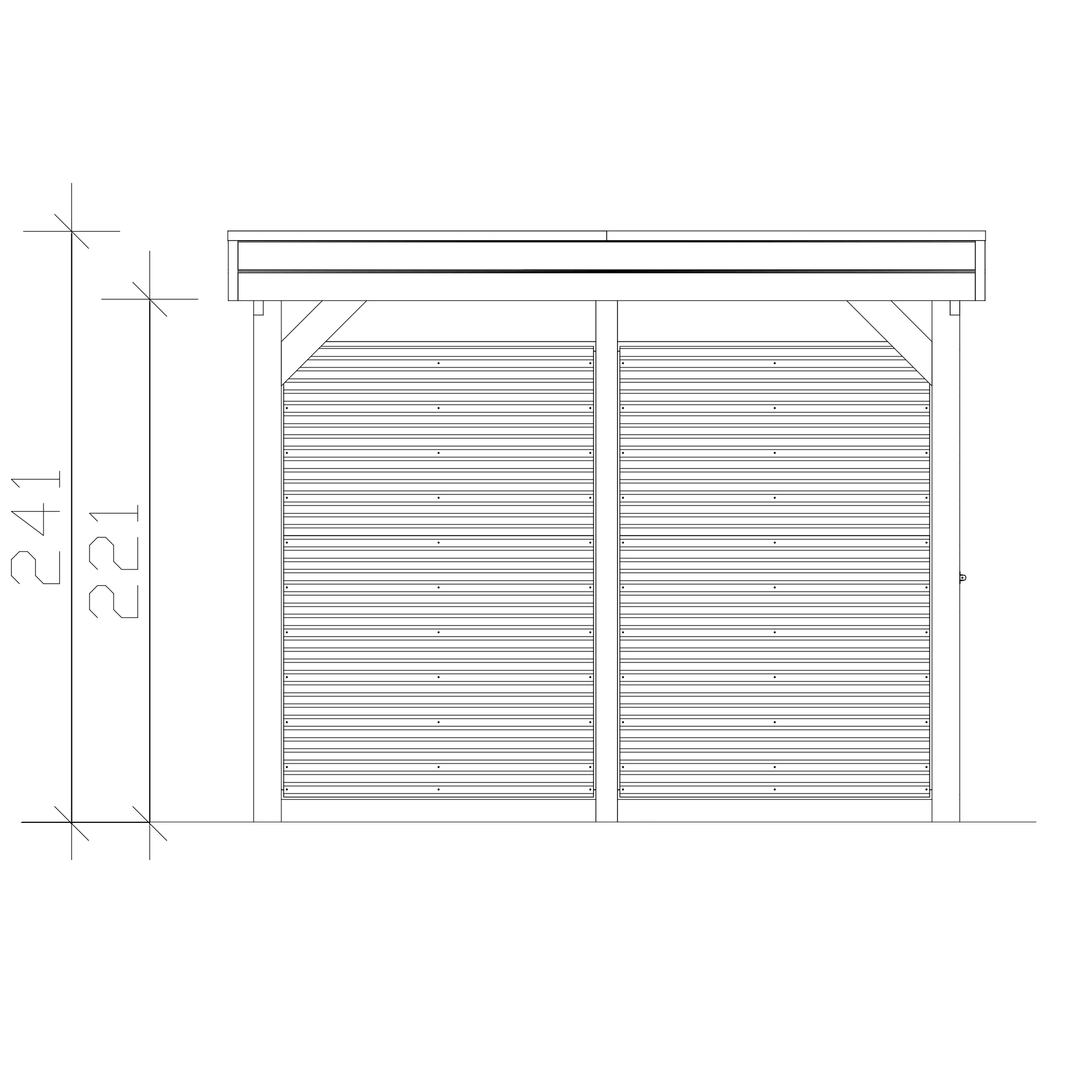 Einzelcarport 'Friesland Hybrid Set 12' Fichtenholz schiefergrau 314 x 708 cm