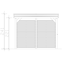 Einzelcarport 'Friesland Hybrid Set 12' Fichtenholz schiefergrau 314 x 708 cm