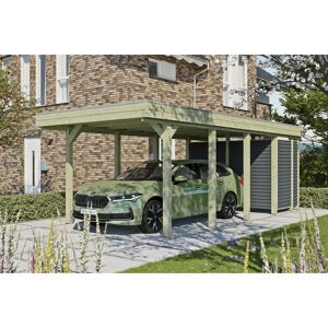 Einzelcarport 'Friesland Hybrid Set 12' Fichtenholz 314 x 708 cm