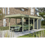 Einzelcarport 'Friesland Hybrid Set 12' Fichtenholz 314 x 708 cm